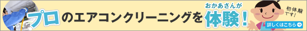 プロのエアコンクリーニングをおかあさんが体験！